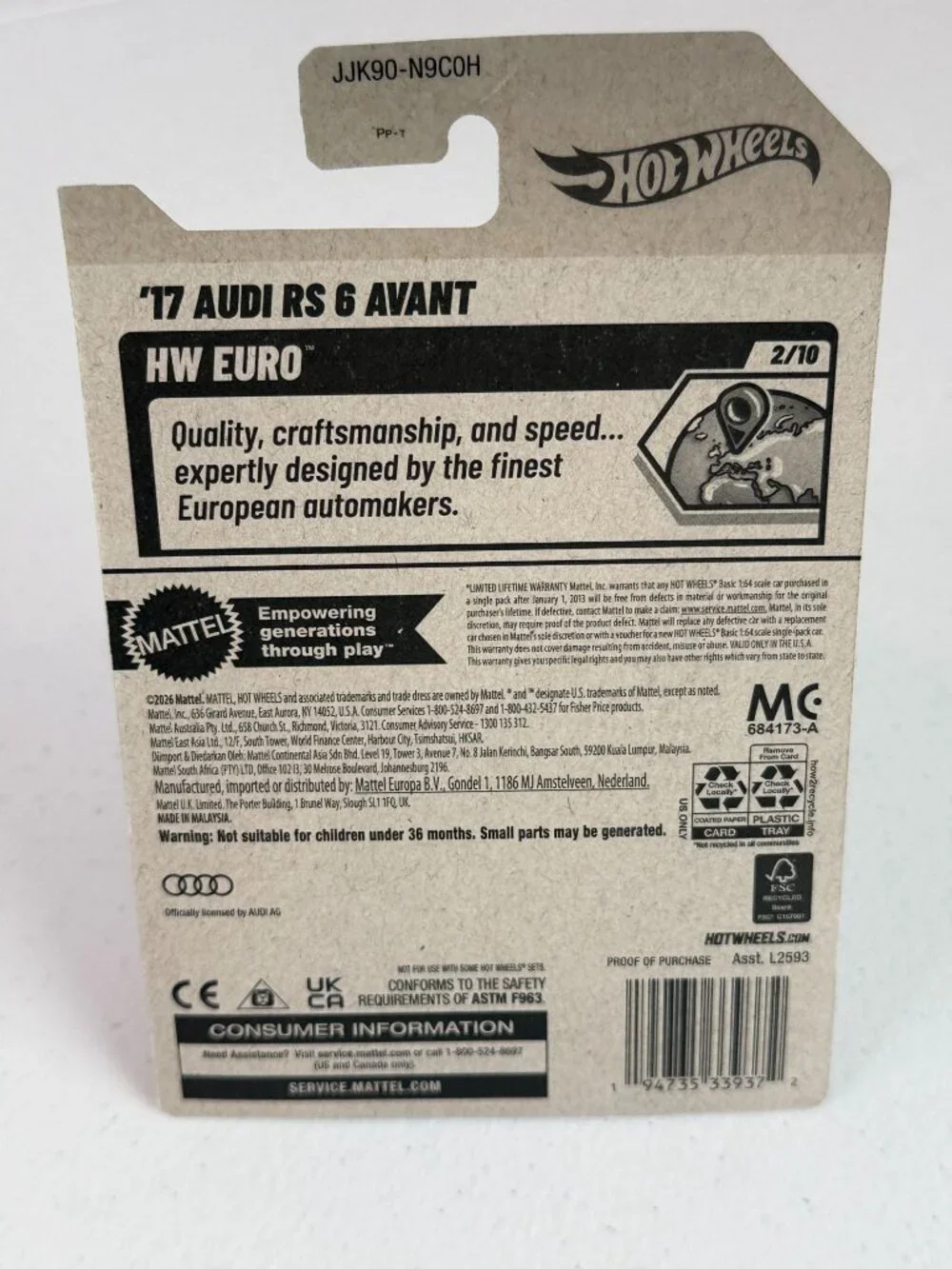 Hot Wheels ’17 Audi RS 6 Avant HW Euro 2/10 2026